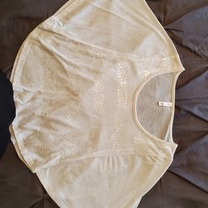 Xhilaration Butterfly Sleeve Sequin Top